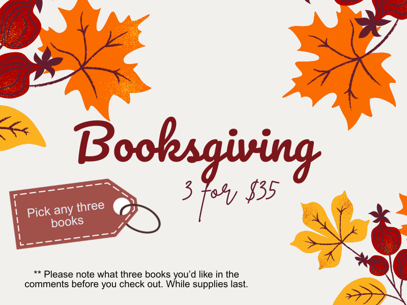 Booksgiving 3 for $35